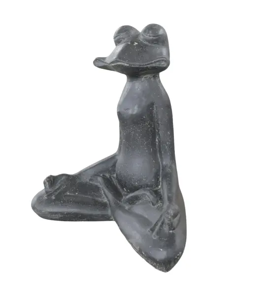 Product image 3 of the product “meditation frog, 53 cm high, antique finish ”